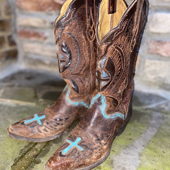 JB Dillion cross cowboy boots - Picture 2 of 5